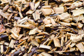 Natural mulch produced from hardwood trees